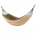 Amaca sospesa 300 x 150 cm in tessuto beige e verde oliva - per relax da esterno